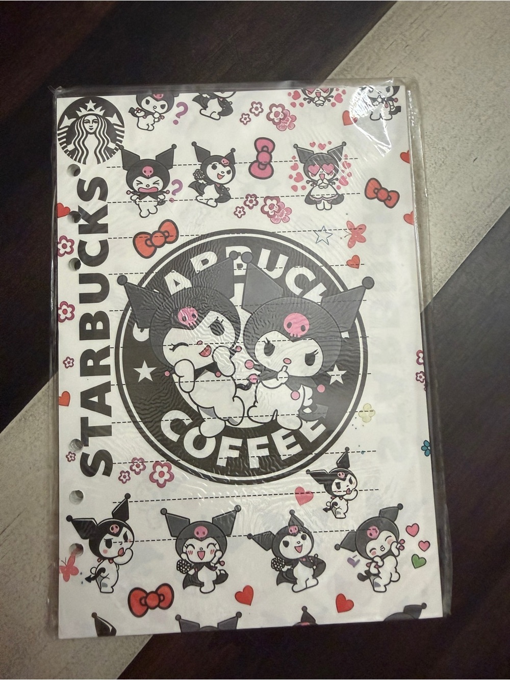 Starbucks x Kuromi Pink & Black A5 paper refill